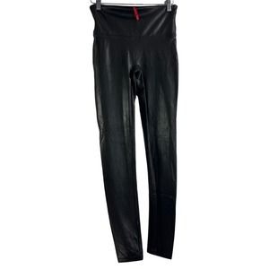 Viral SPANX Black faux leather Leggings